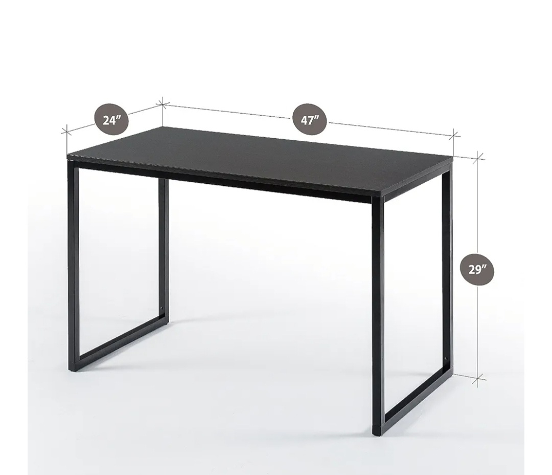 Black Metal Frame Desk - 47" x 24" - photo 2