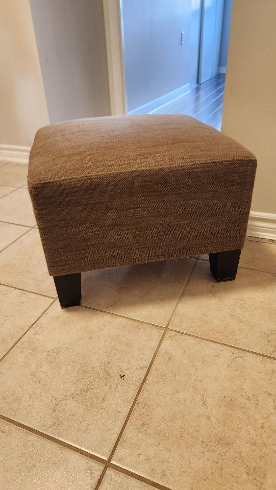 Brown Square Ottoman Footstool