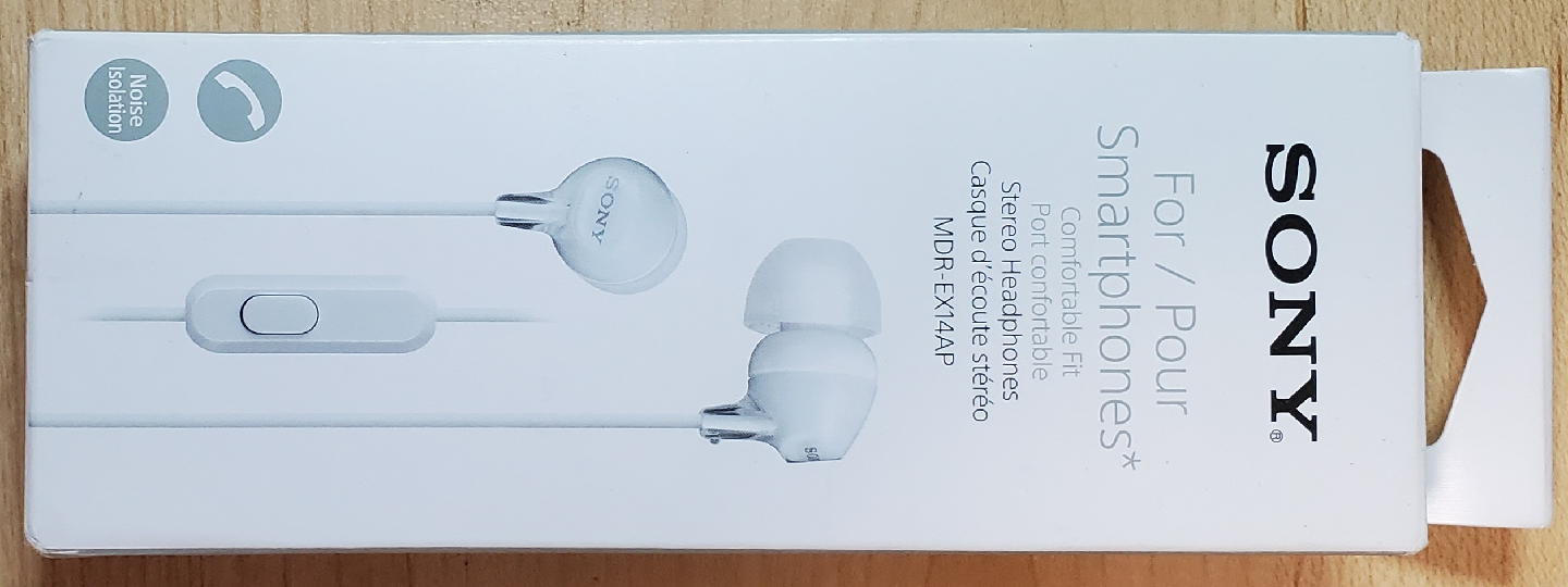 Sony MDR-EX14AP White Stereo Headphones - New in Box - photo 2