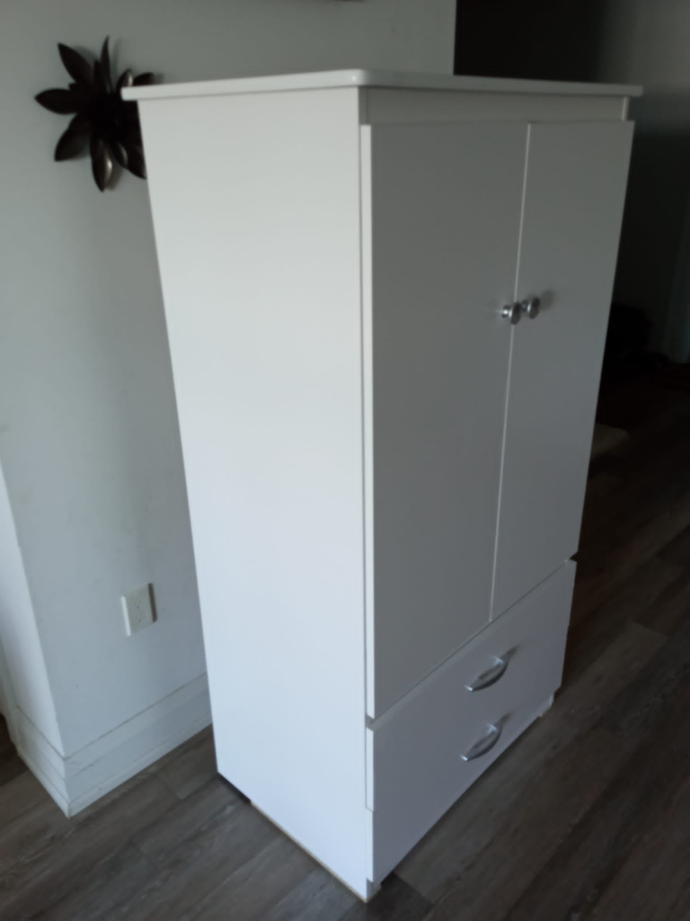White Wardrobe with Drawers