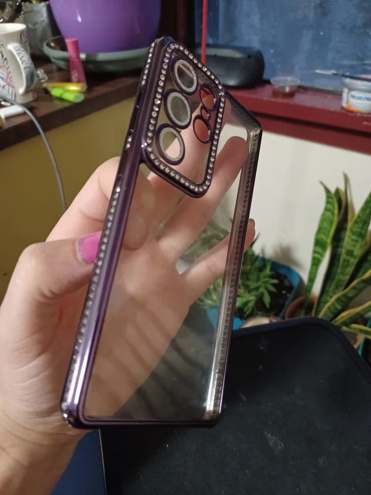 Purple Rhinestone Samsung Galaxy S25 Ultra Case thumbnail