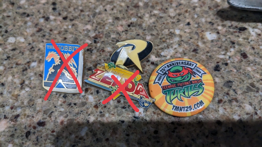 Vintage Enamel Pins and Button
