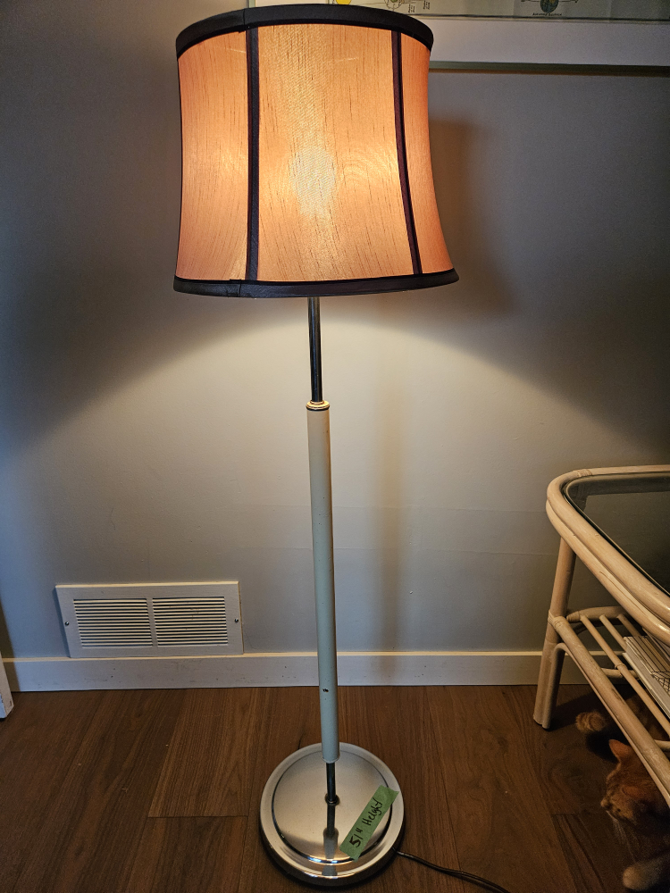 Vintage Floor Lamp with Shade - 51" Height