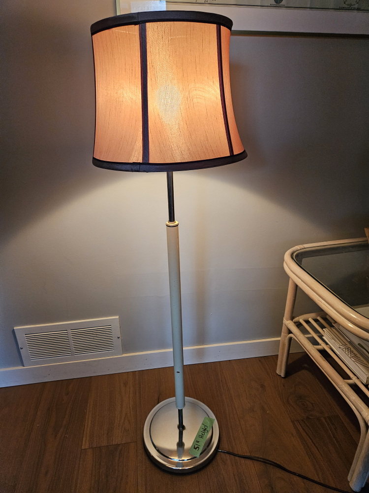 Vintage Floor Lamp with Shade - 51" Height - photo 3