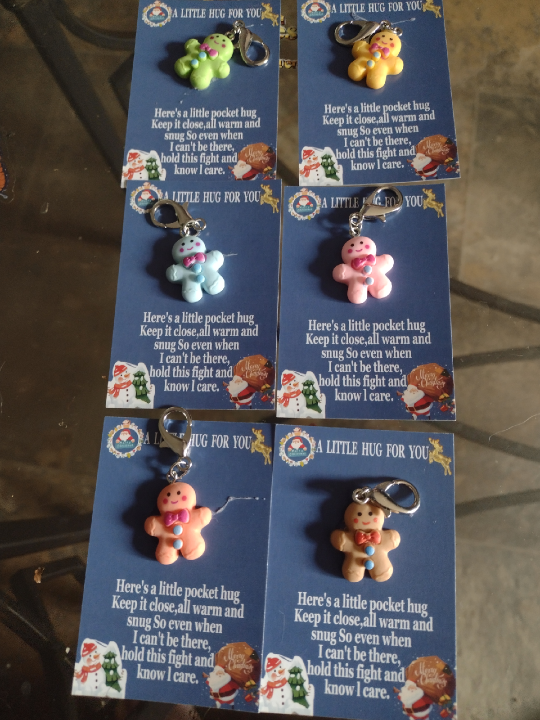 Cute Pocket Hug Keychains/ Zipperpulls