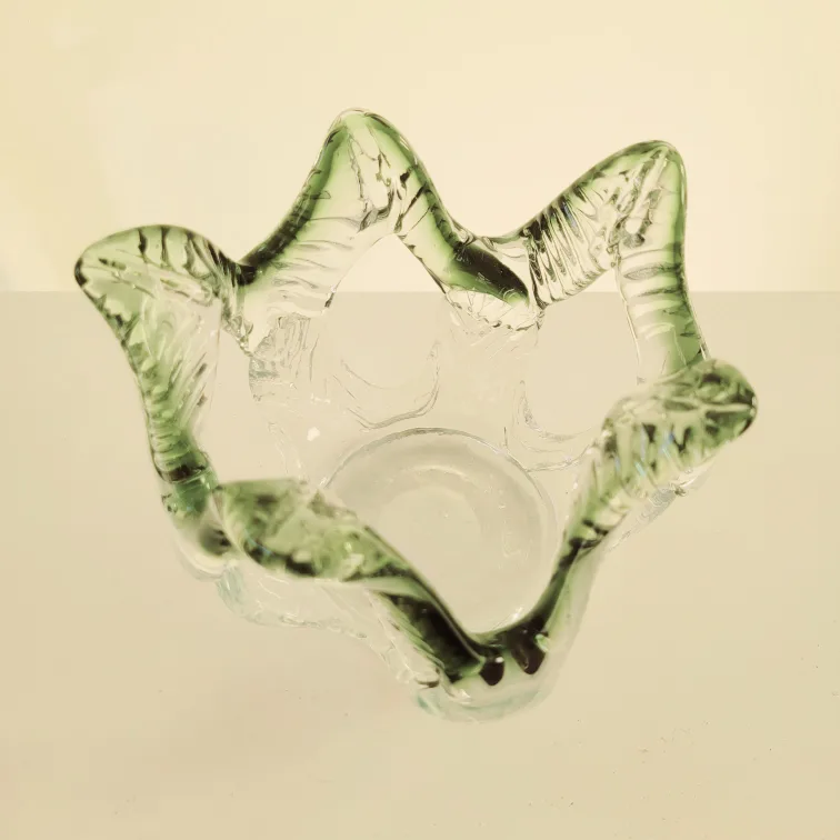 Glass Green Candle Holder thumbnail