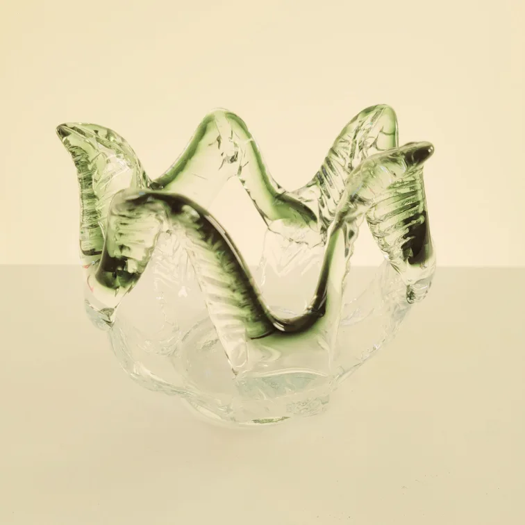 Glass Green Candle Holder image indicator(3)