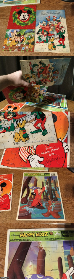 Vintage Mickey Mouse and Friends Puzzles, playmats Stationery - photo 3