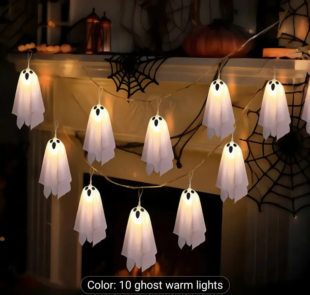 Ghost String Lights - 10 Lights, 106 Inch