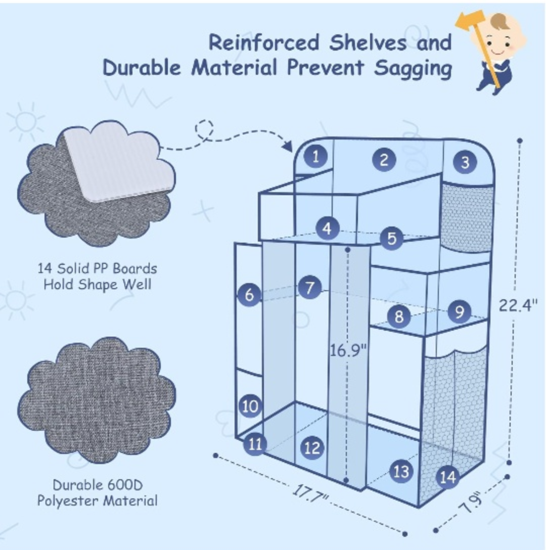 XL Hanging Diaper Caddy Organizer  - photo 5