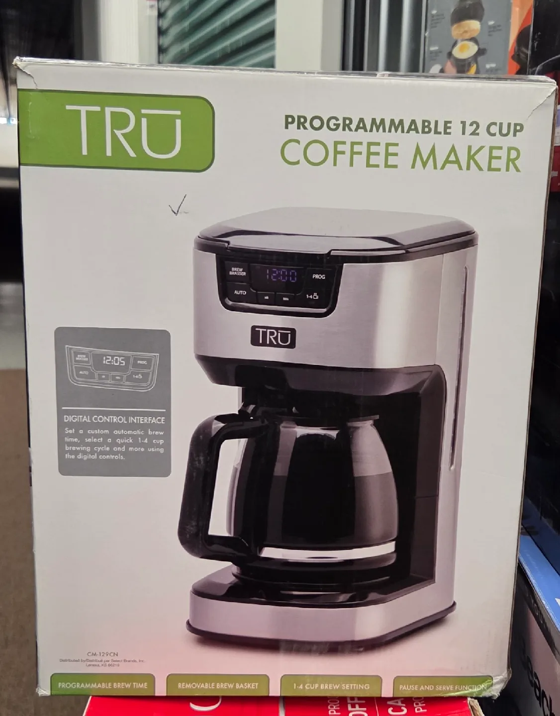 TRU Programmable 12 Cup Coffee Maker - New thumbnail