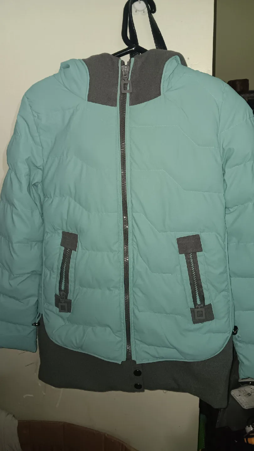 Silk Cocoon Mint Green Puffer Jacket thumbnail