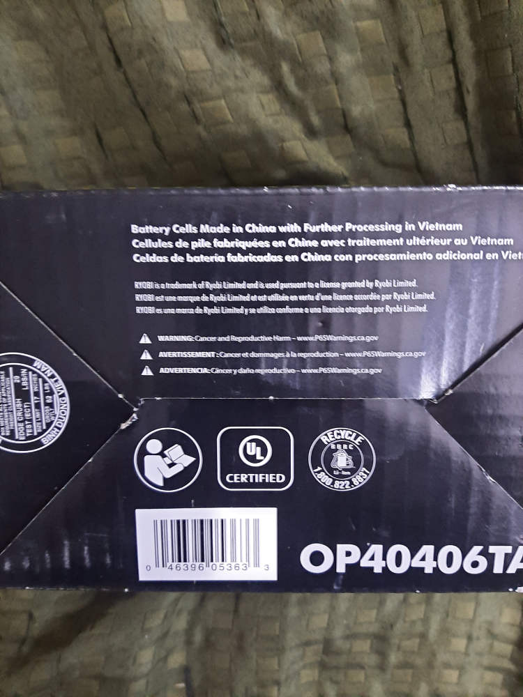 New Ryobi 40V Lithium High Performance EDGE 4Ah Battery - photo 4