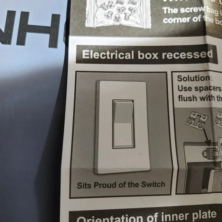 BESTTEN 1-Gang Screwless Wall Plate - 50 Pack image indicator(2)