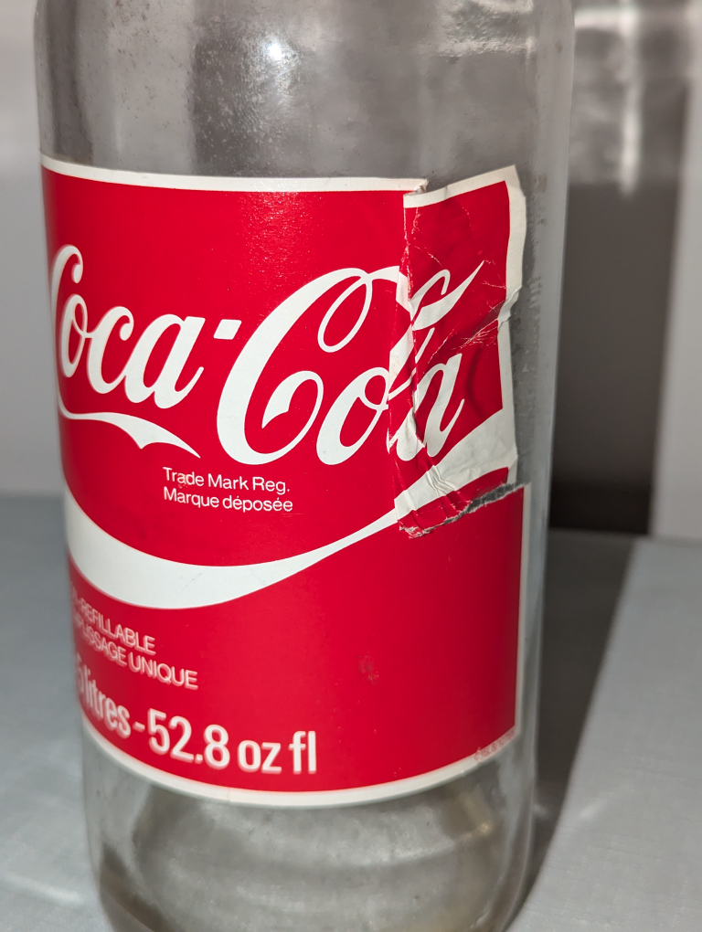 Coca Cola 1970s non Refillable 1.5 Litre Glass Bottle - photo 5