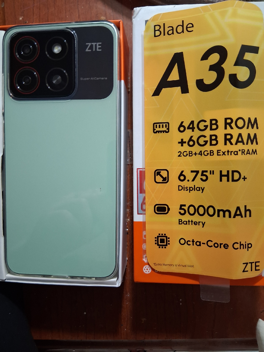 ZTE Blade A35 - 64GB ROM, 6GB RAM, 6.75" HD+ Display