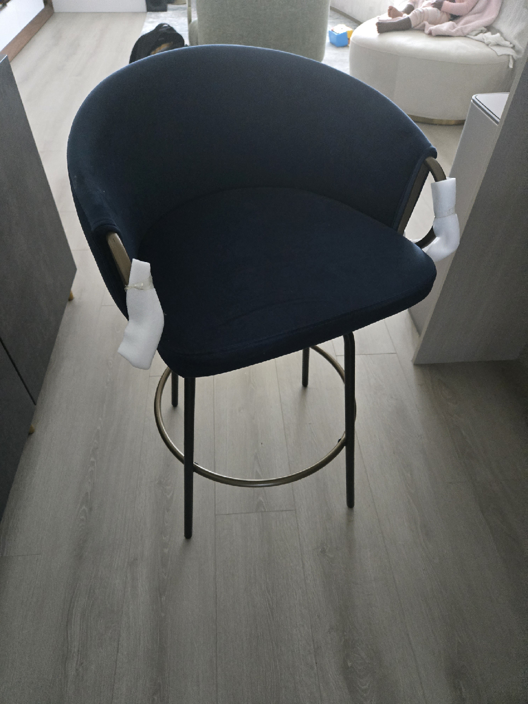Navy Blue Bar Stools - Set of 4 - photo 5