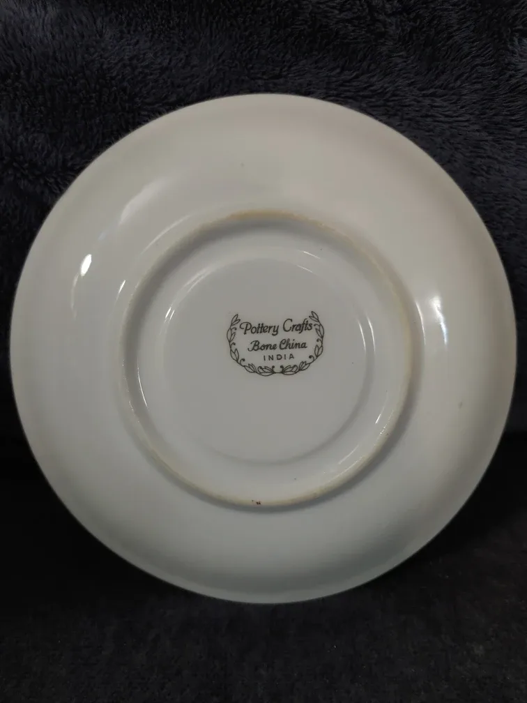 Pottery Crafts Bone China Floral Saucer image indicator(2)