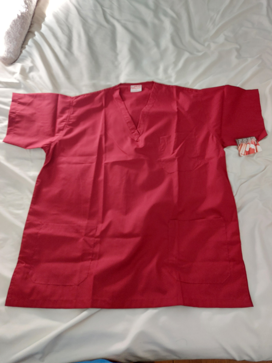 Red Scrub Set - Top & Pants Unisex