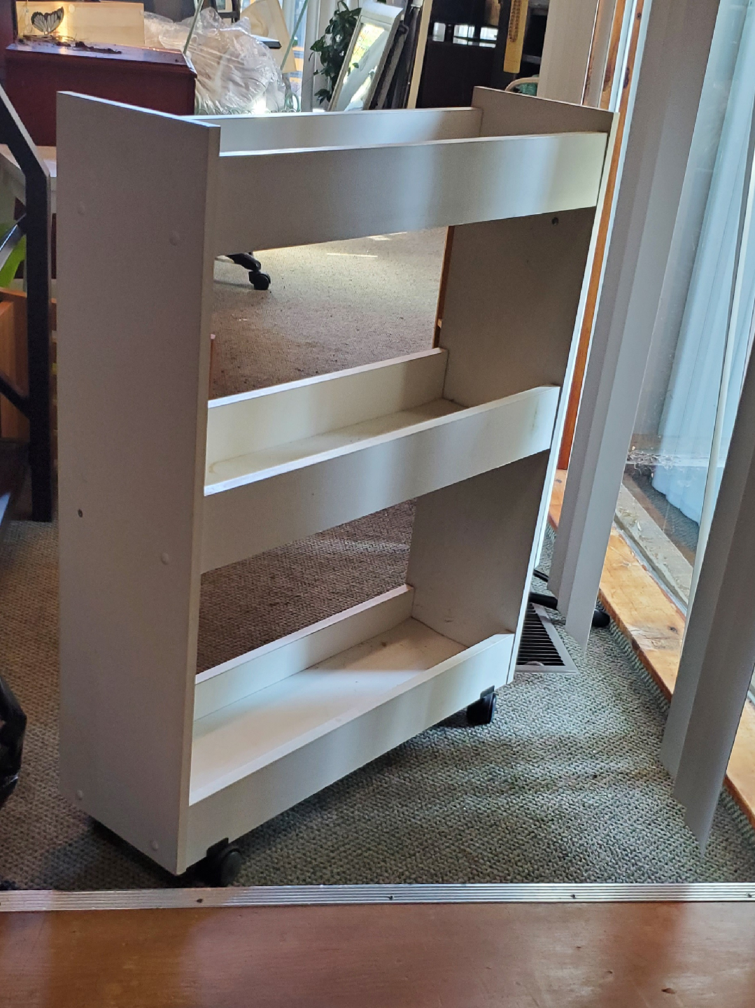 White Rolling Storage Shelf - photo 2