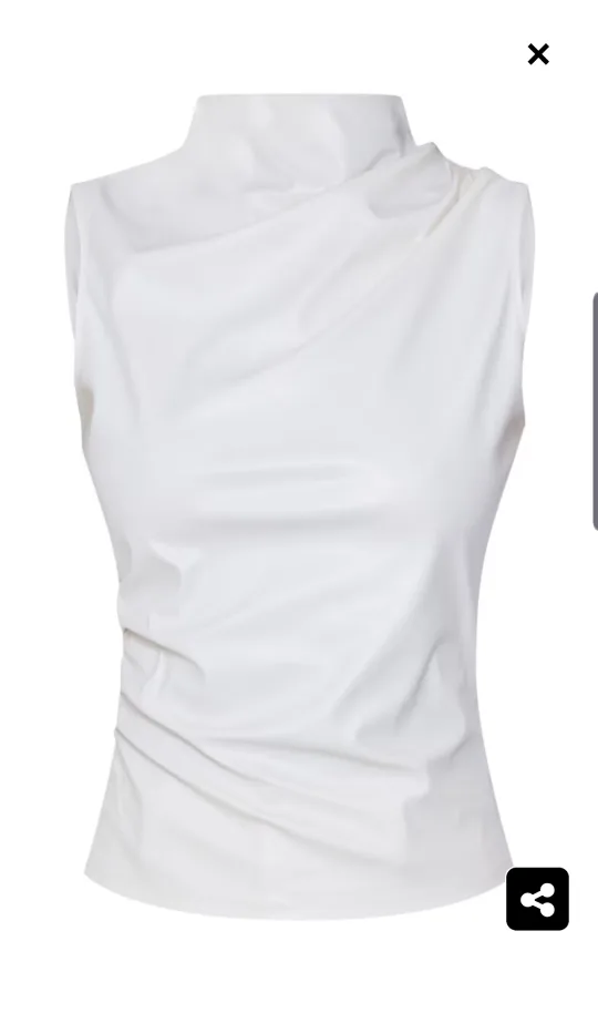 PrettyLittleThing Sleeveless High Neck Top - Size 10 thumbnail