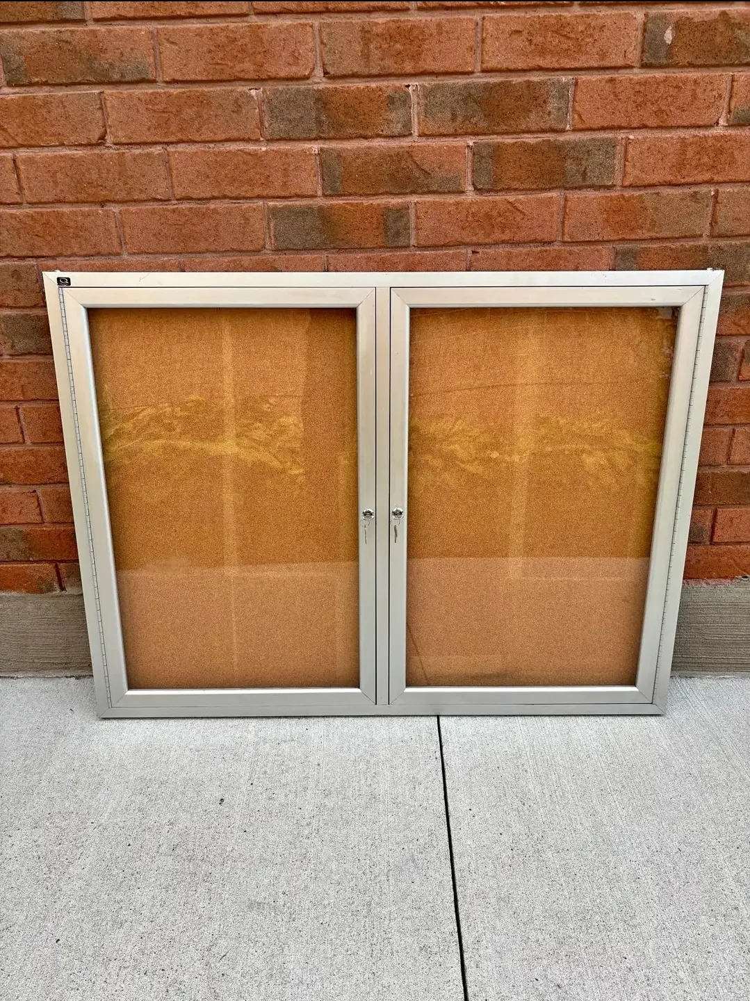 Quartet Enclosed Cork Bulletin Board display case thumbnail