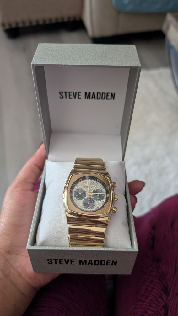 Steve Madden Gold Watch with Box