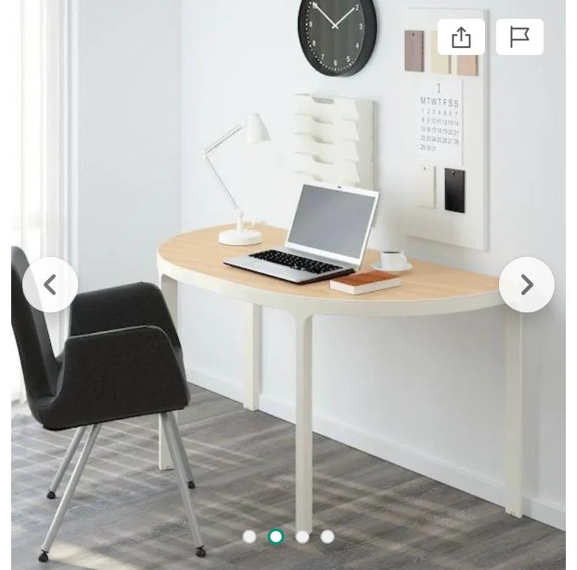 IKEA Bekant Half-Moon Desk - 55 1/8" thumbnail