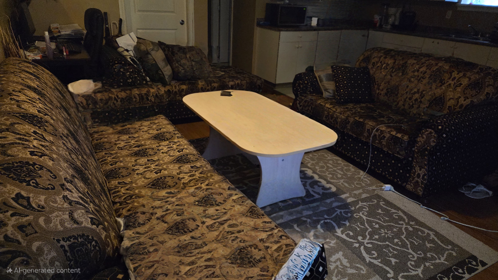 Patterned Sofa and Loveseat Set