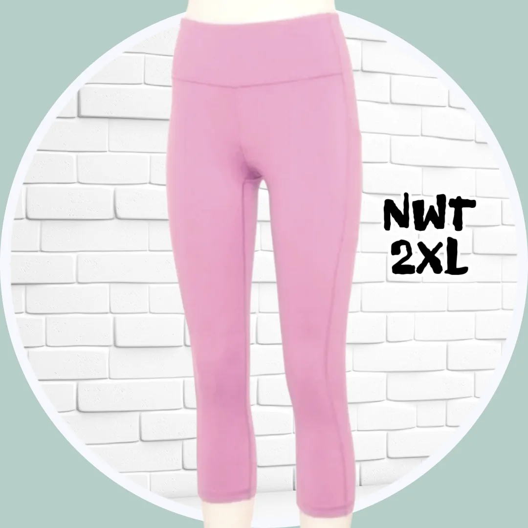 🥕 NWT 2XL Capri High Waisted Leggings w 2 Side Pockets image indicator(2)
