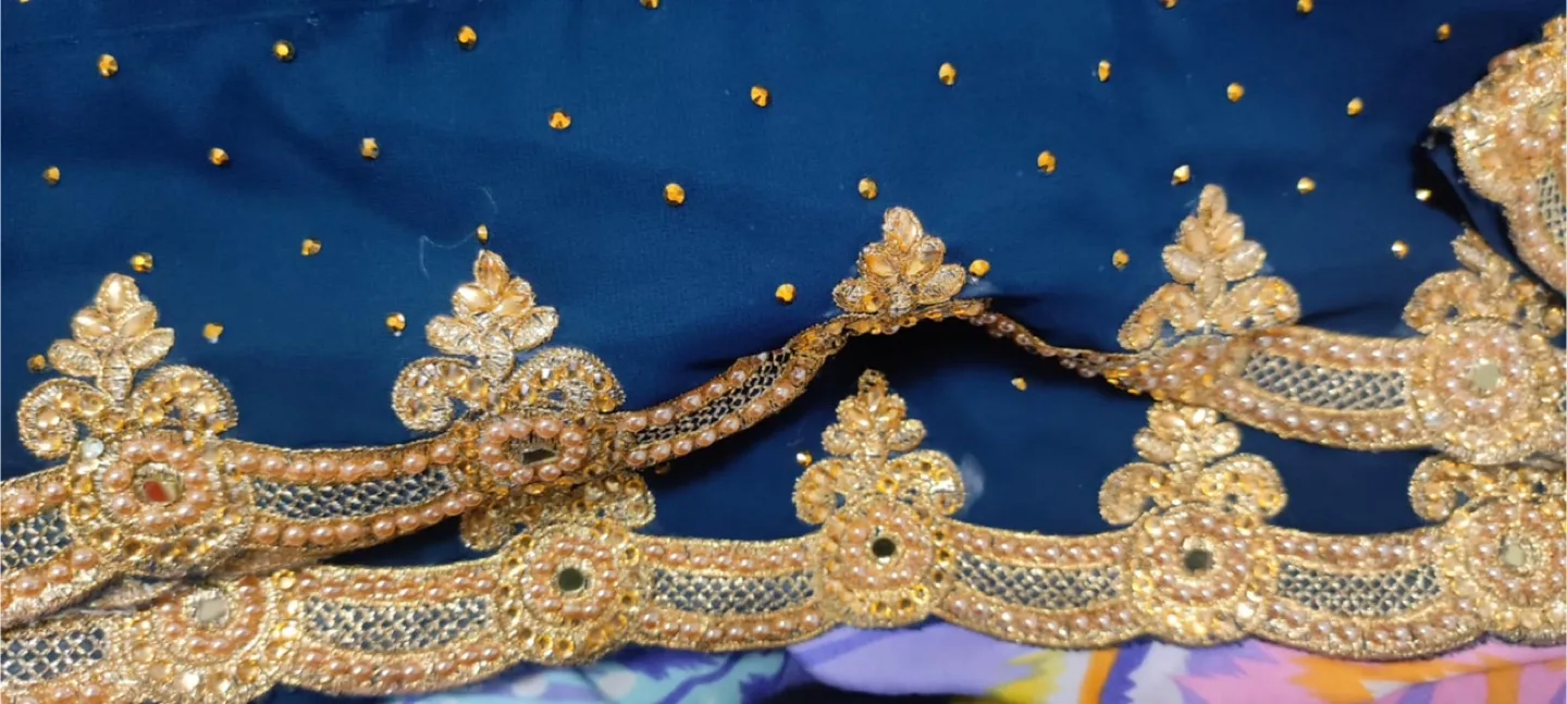 Teal & Gold Sari image indicator(4)