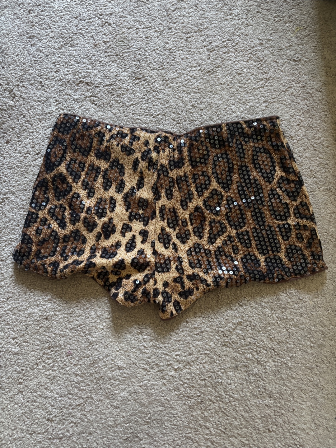 Leopard Sequin Shorts