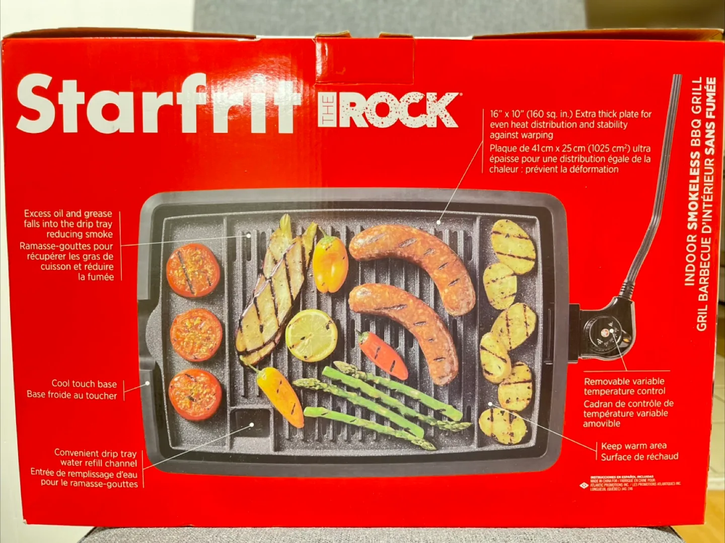 Starfrit The Rock Indoor Smokeless BBQ Grill - New in Box! thumbnail