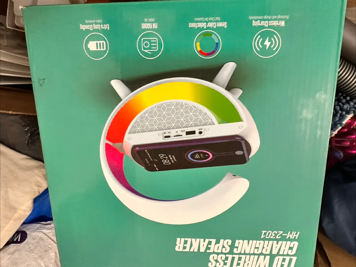 LED Wireless Charging Speaker HM-2301 image indicator(2)