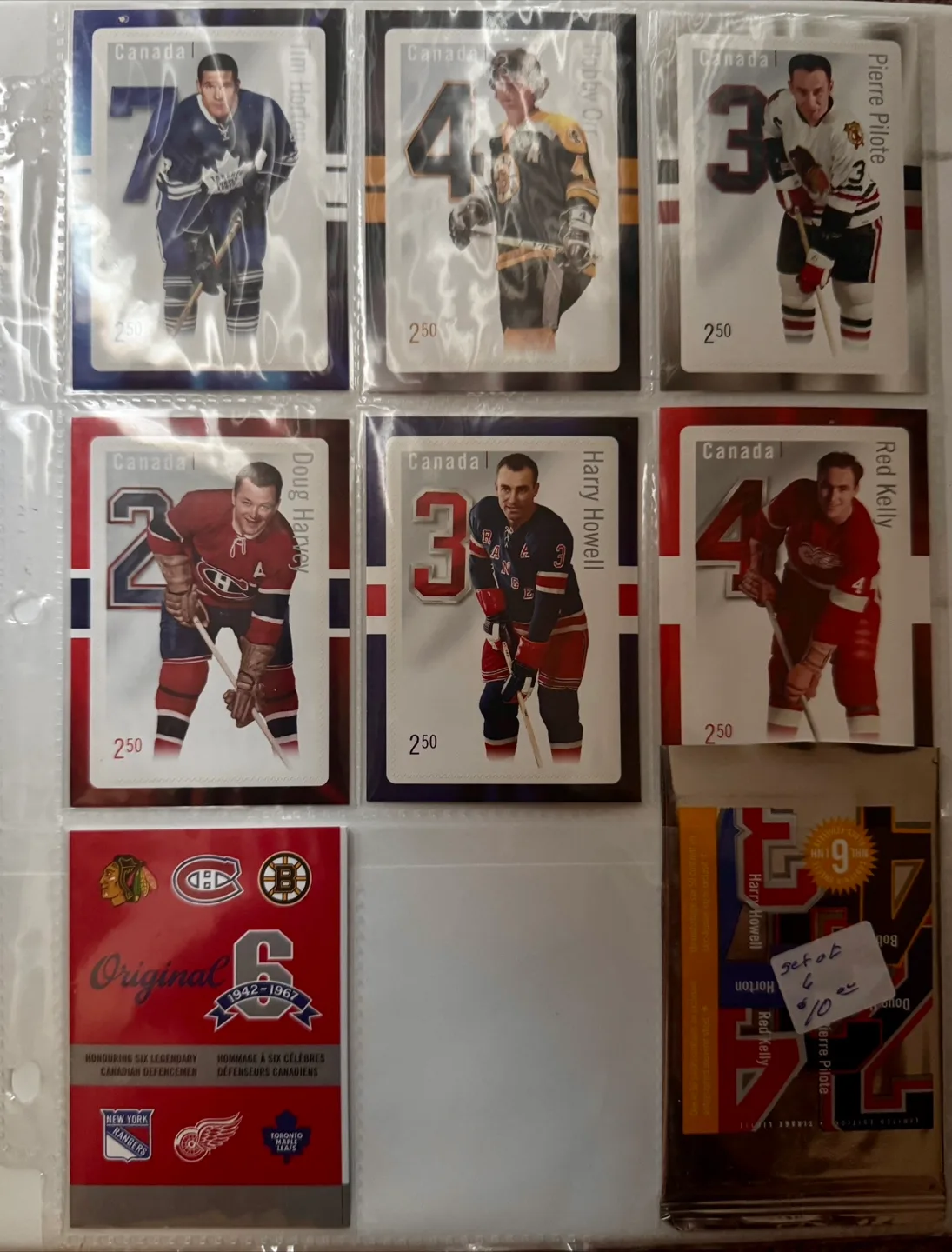 Original Six Legendary Canadian Defencemen Trading Cards