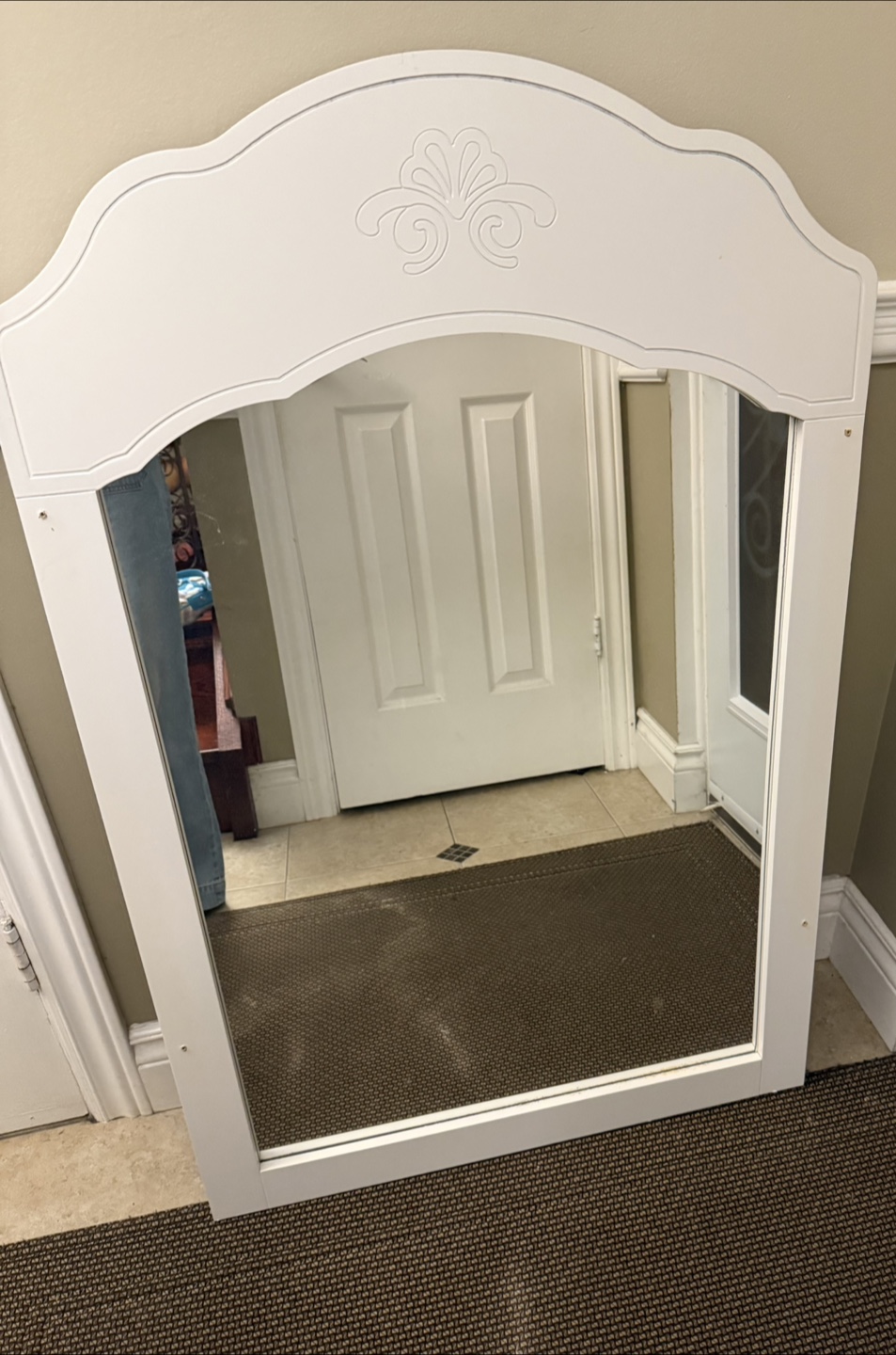 White Framed Mirror