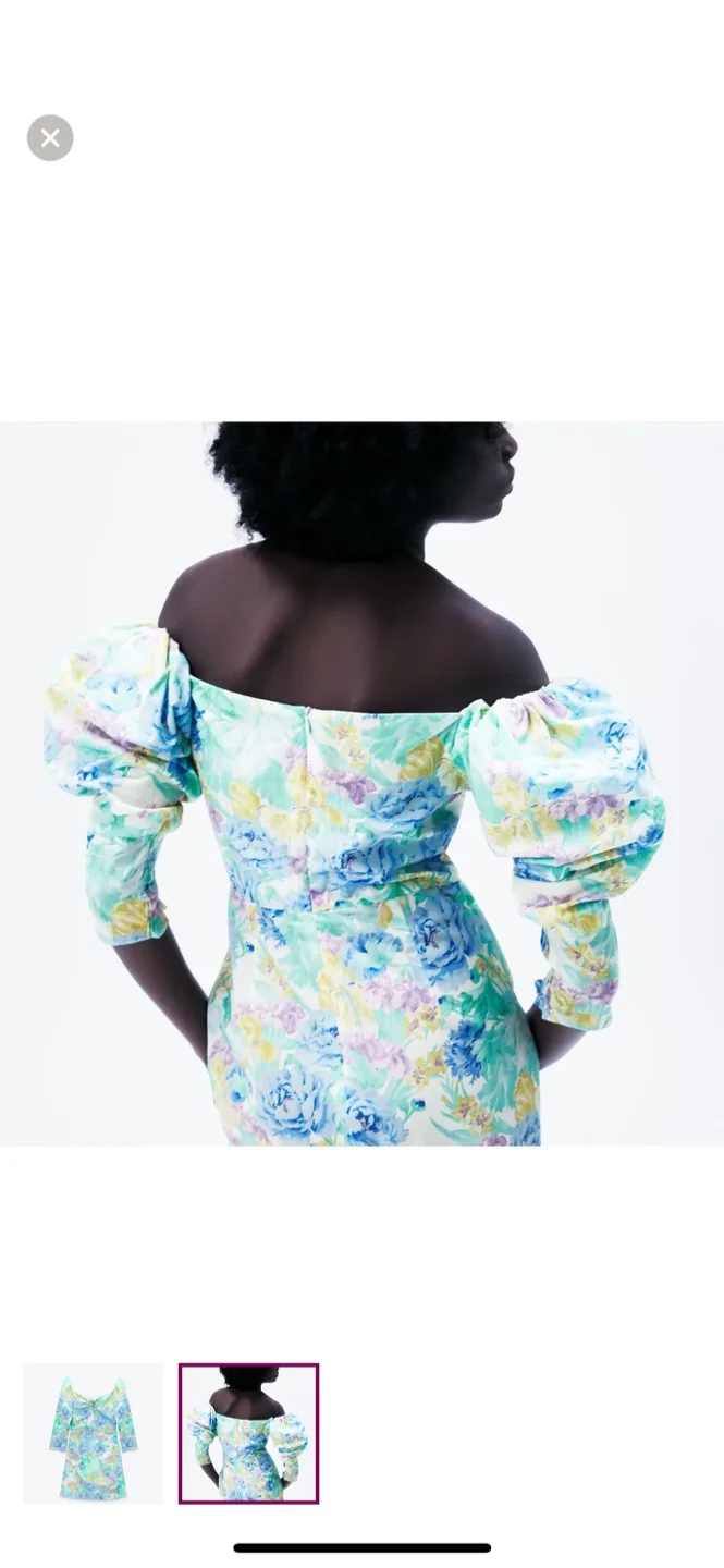 Zara Floral Print Mini Dress image indicator(2)