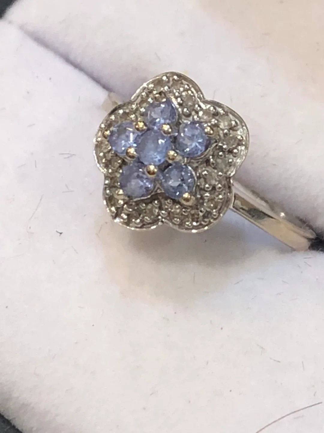 10k w/gold diamond and Tanzanite Ring image indicator(2)