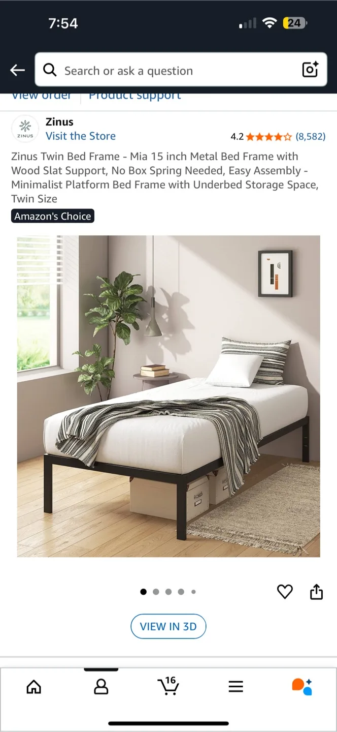 Twin bedframe thumbnail