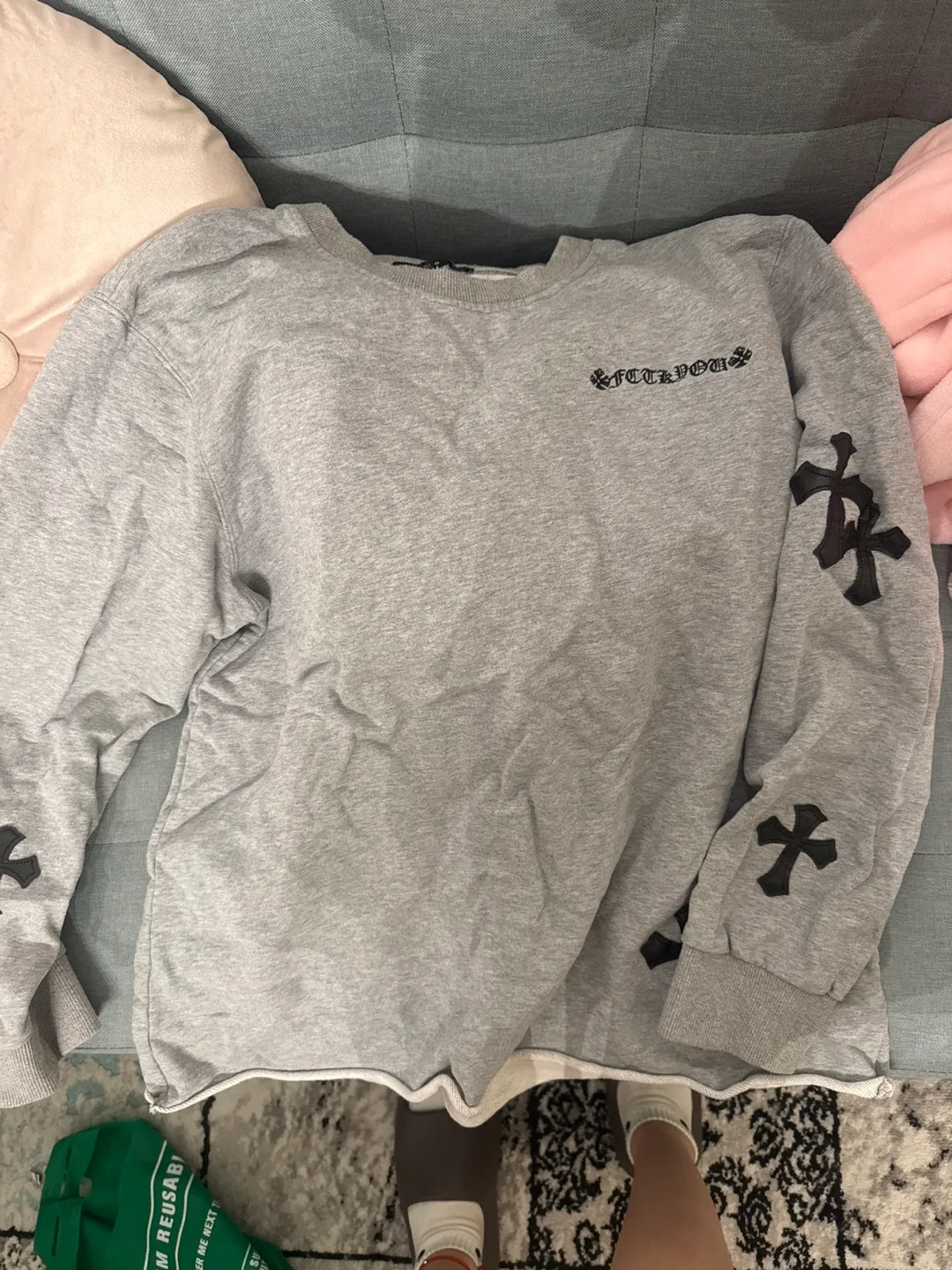 Grey Chrome Hearts Sweatshirt thumbnail