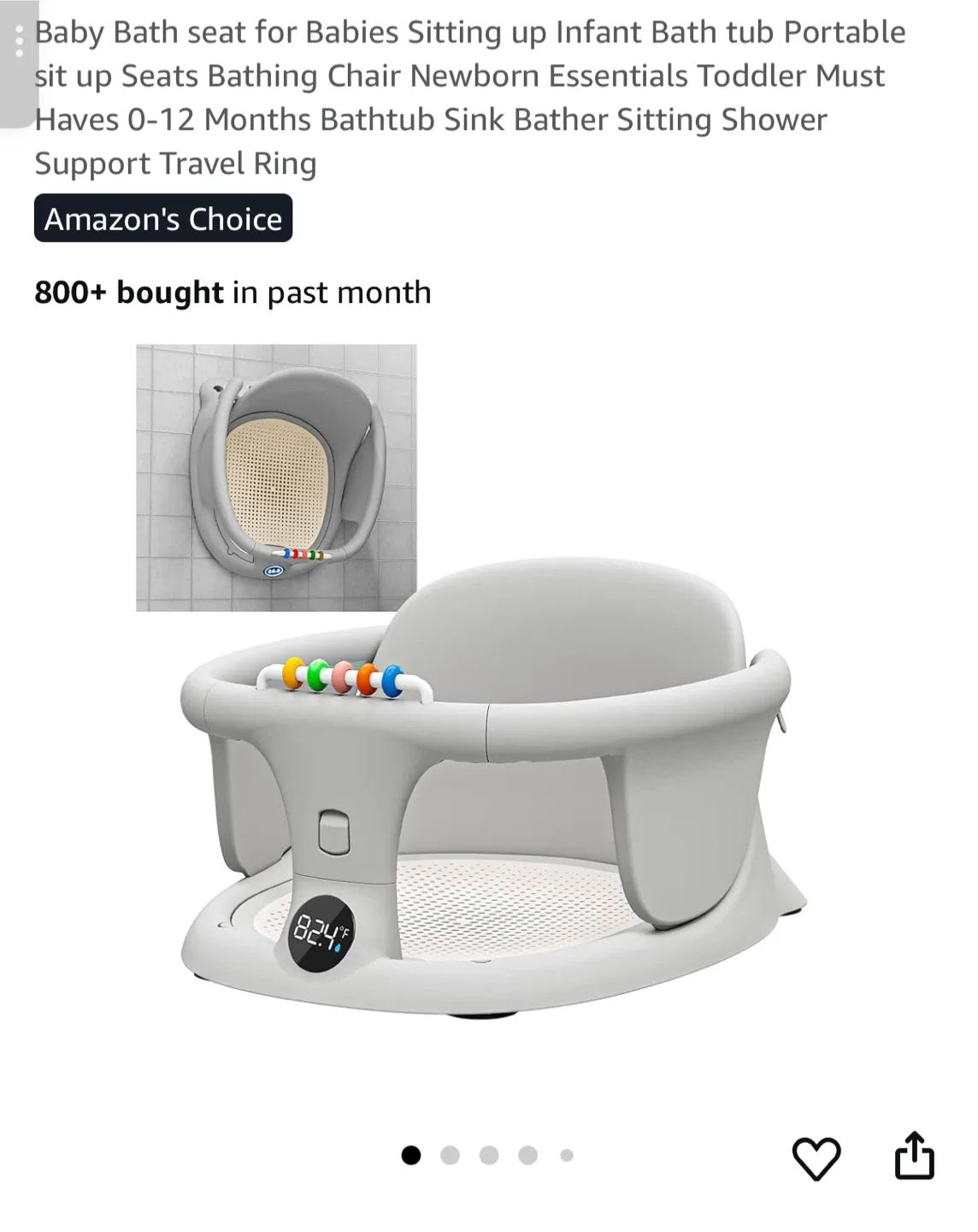 Baby Bath Seat 0-12 Months thumbnail