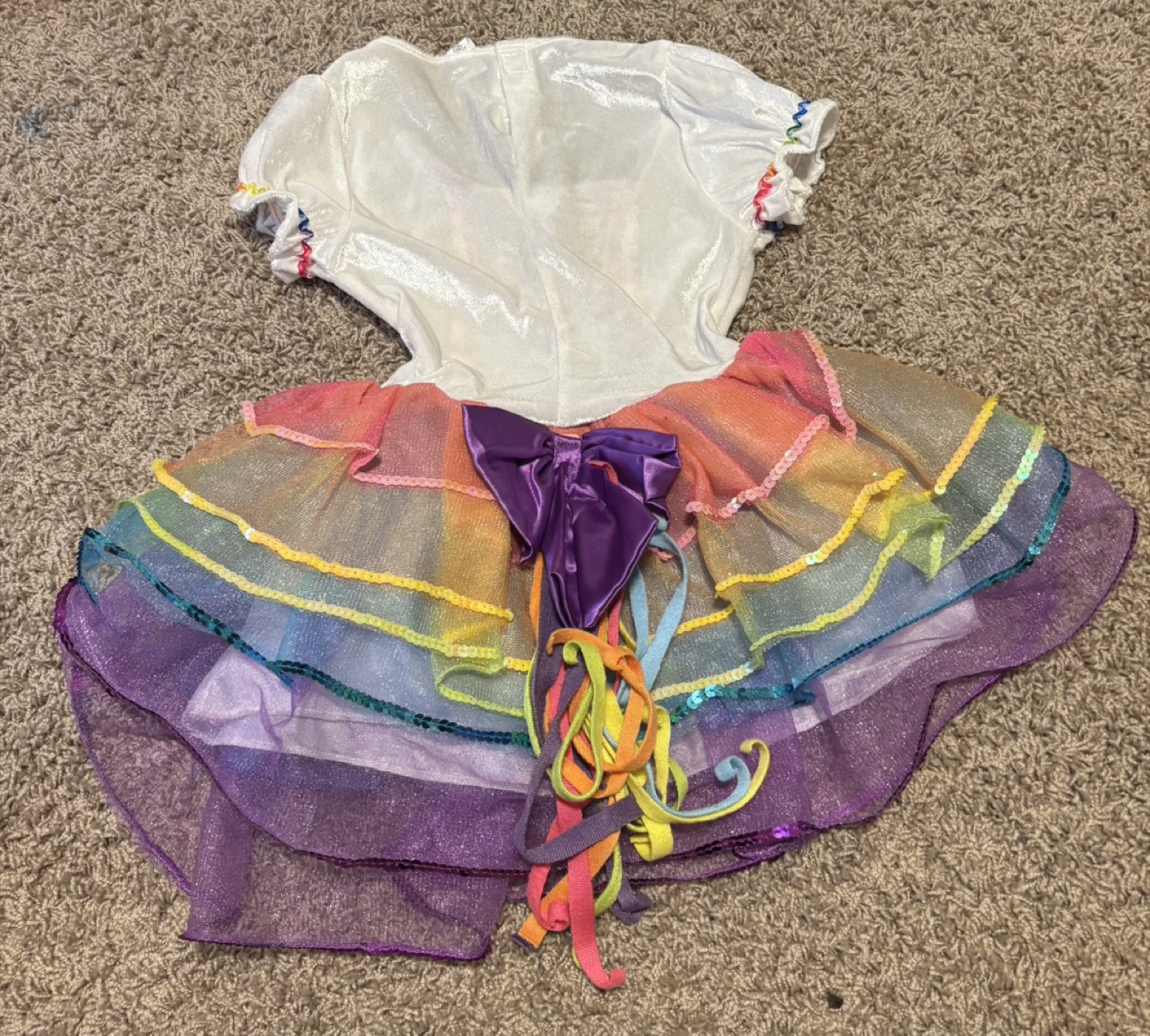 Halloween Rainbow Unicorn Dress with Headband