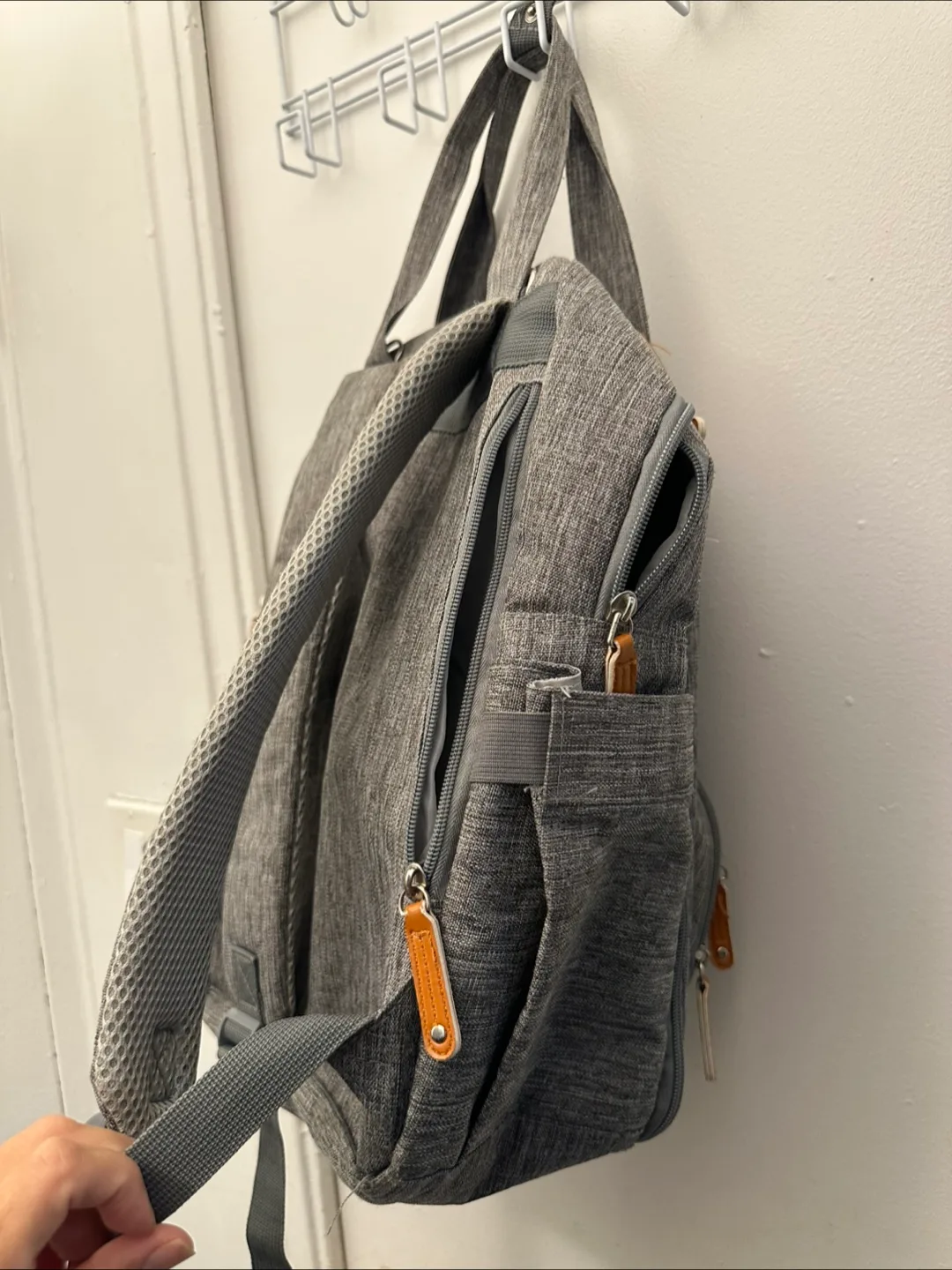 Lil Elephant Diaper Bag Backpack - Grey image indicator(4)