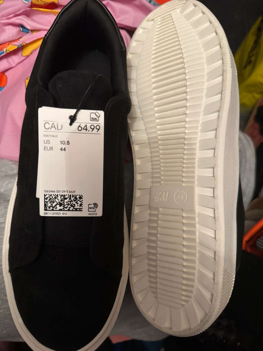 H&M Black Slip-on Shoes Size 44(11)/ US 10.5 - photo 3