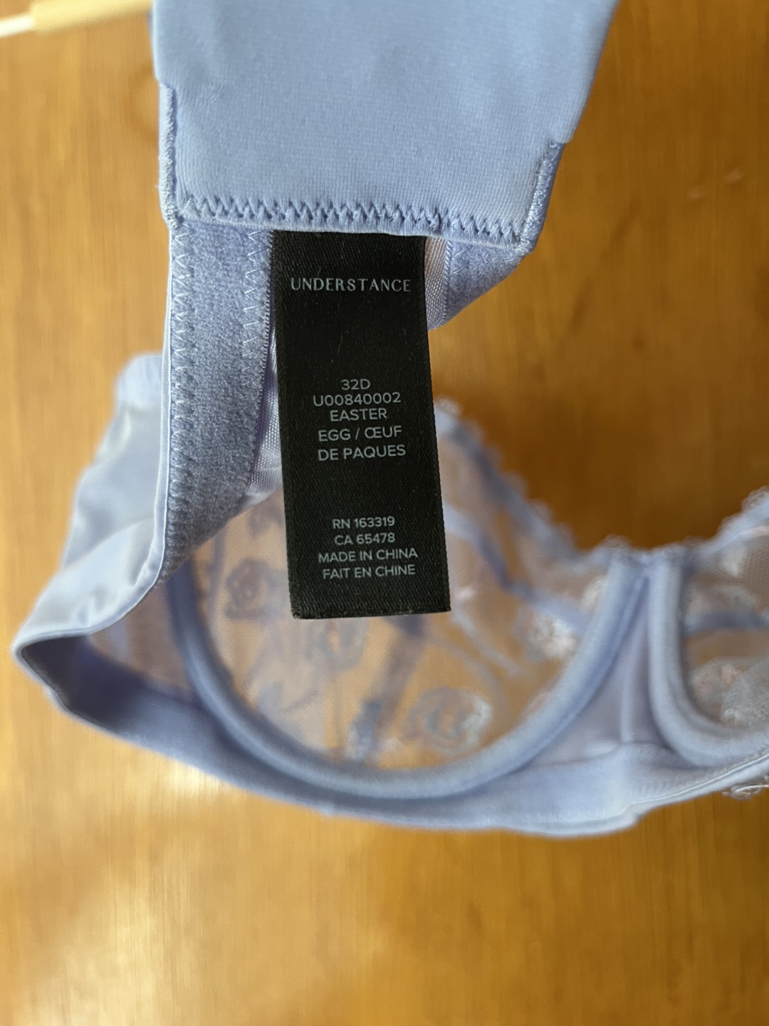 Baby Blue lace sheer balconette bra - photo 3