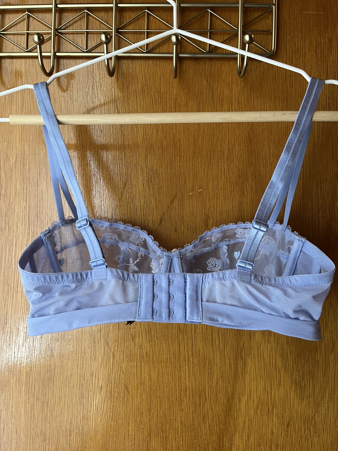 Baby Blue lace sheer balconette bra - photo 2
