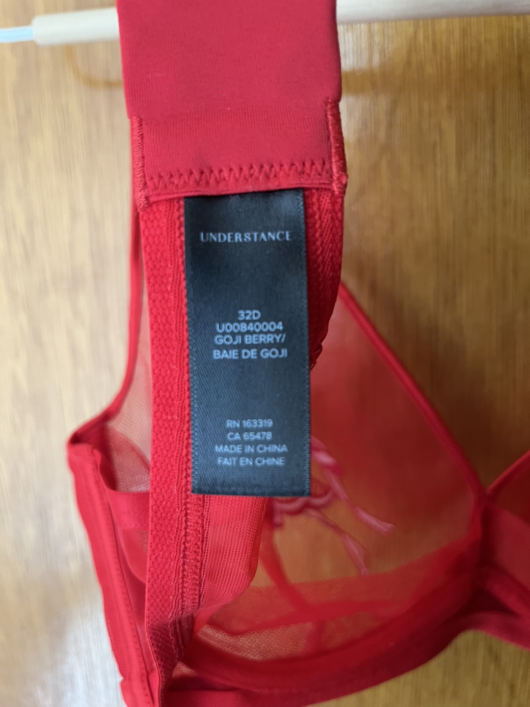 Red Unlined Sheer Candy Cane Bra - photo 4