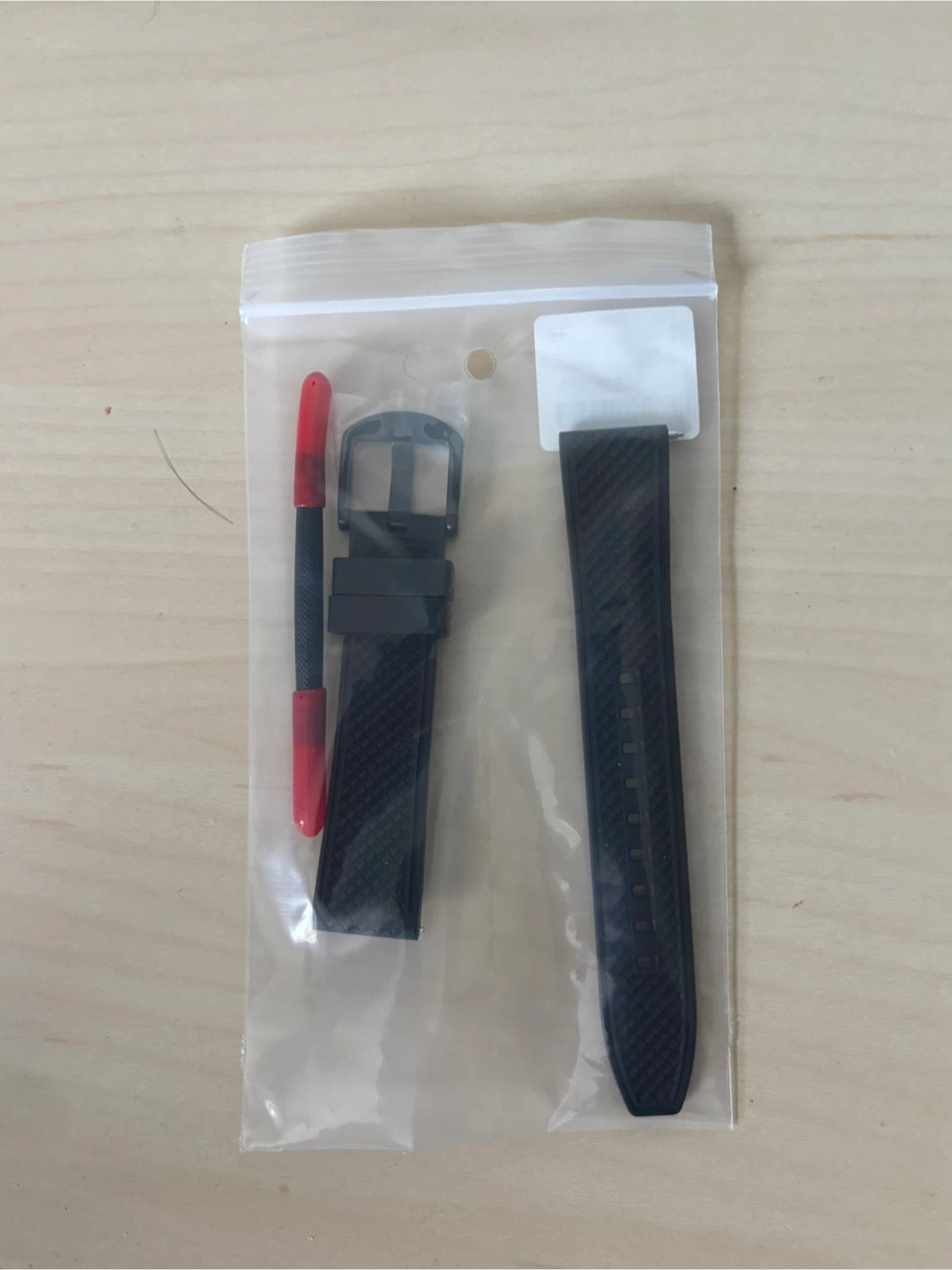 Black Rubber Watch Strap – New