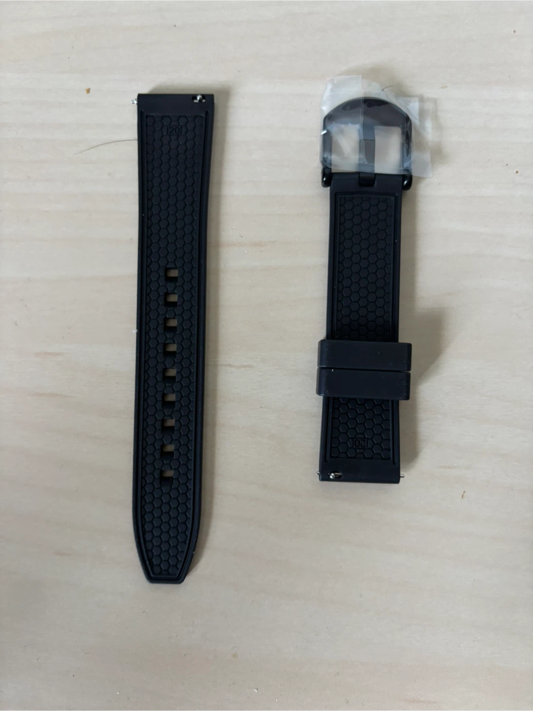Black Rubber Watch Strap – New - photo 3