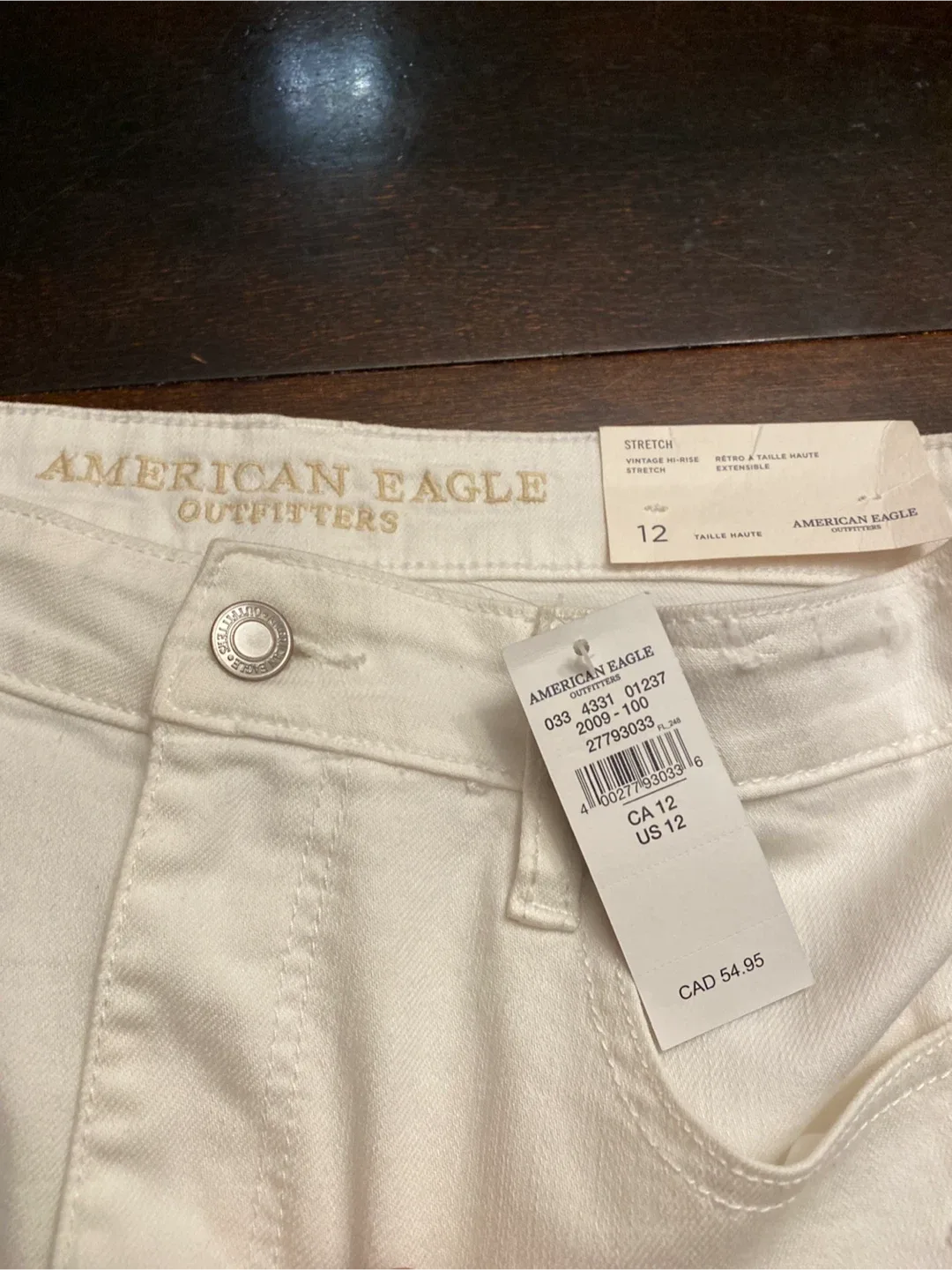 American Eagle White Denim Skirt - Size 12 image indicator(2)